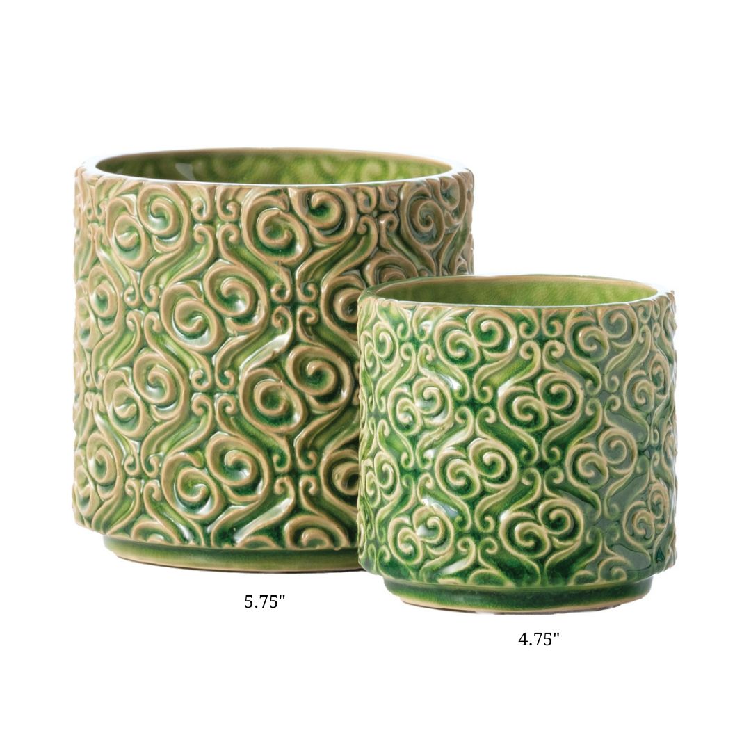 Riza Planter – Green – 4.75″